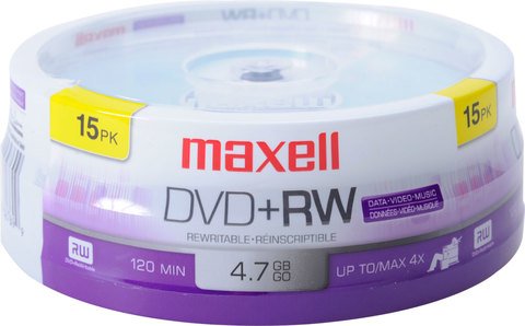 4x DVD+RW Logo Branded - 15 Discs