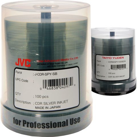 52x CD-R Silver Inkjet Printable - 100 Discs