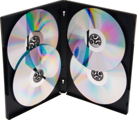 Versa Keep 4 Quad DVD Case Black