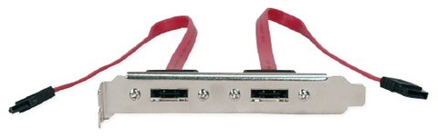 eSATA Dual Add-A-Port Bracket SATA to eSATA