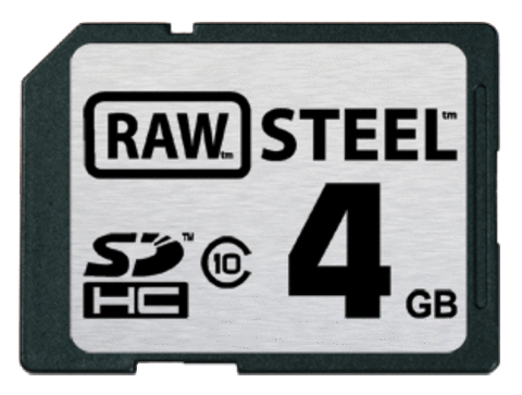 RAW Steel 4GB Class 10 SDHC
