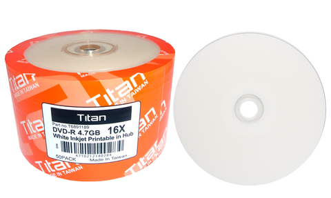 16x DVD-R White Inkjet Printable - 50 Discs