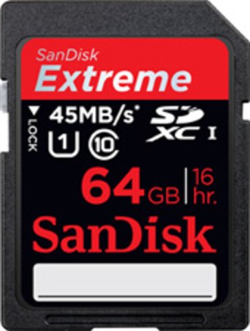 Extreme 64GB Class 10 SDXC Card