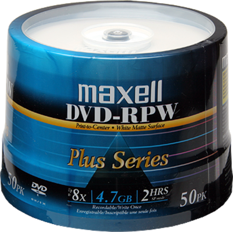 8x DVD-R White Inkjet Printable - 50 Discs