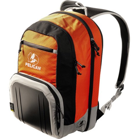 S105 Sport Laptop Backpack - Orange on Black/Grey