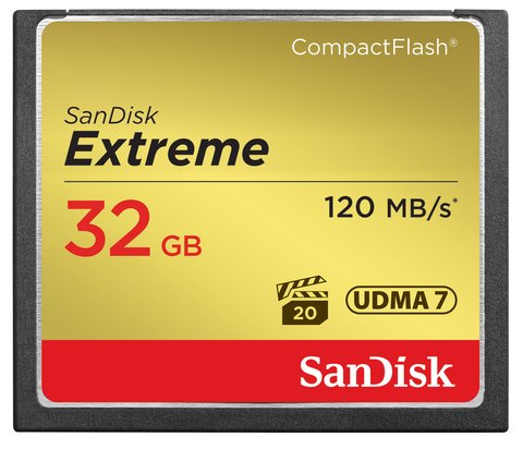 32GB Extreme Compact Flash UDMA 7 Memory Card