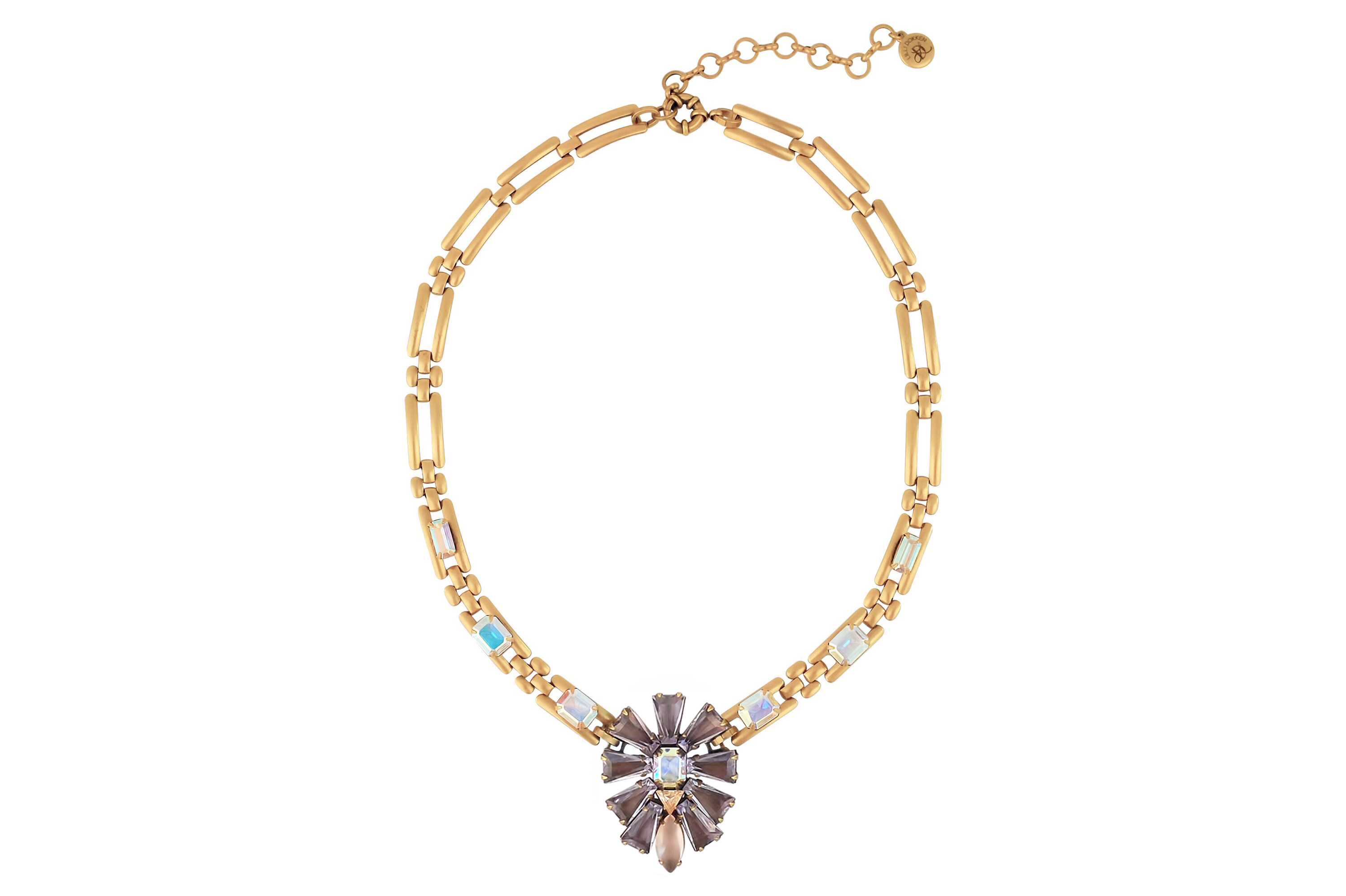LYNDSEY STATEMENT NECKLACE IN LAVENDER