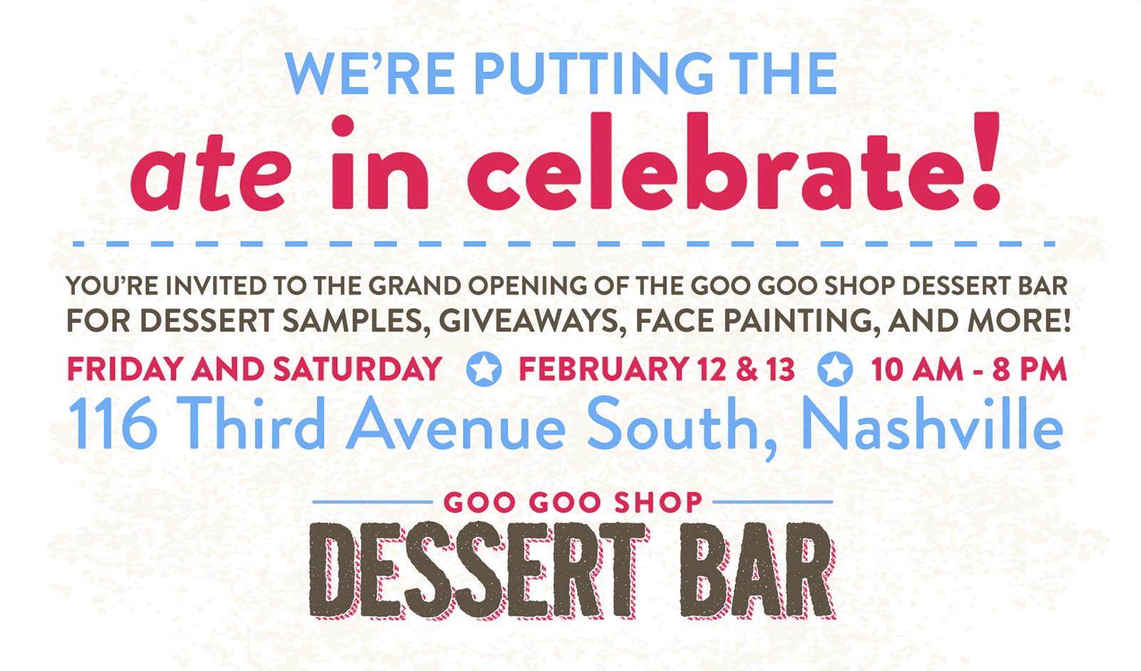 Goo Goo Shop Dessert Bar Grand Opening Image