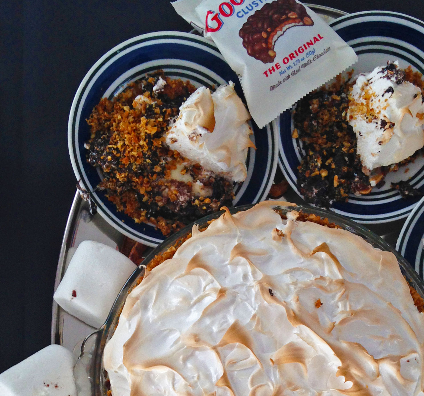 Gooey Goo Goo Brownie Pretzel Pie Image
