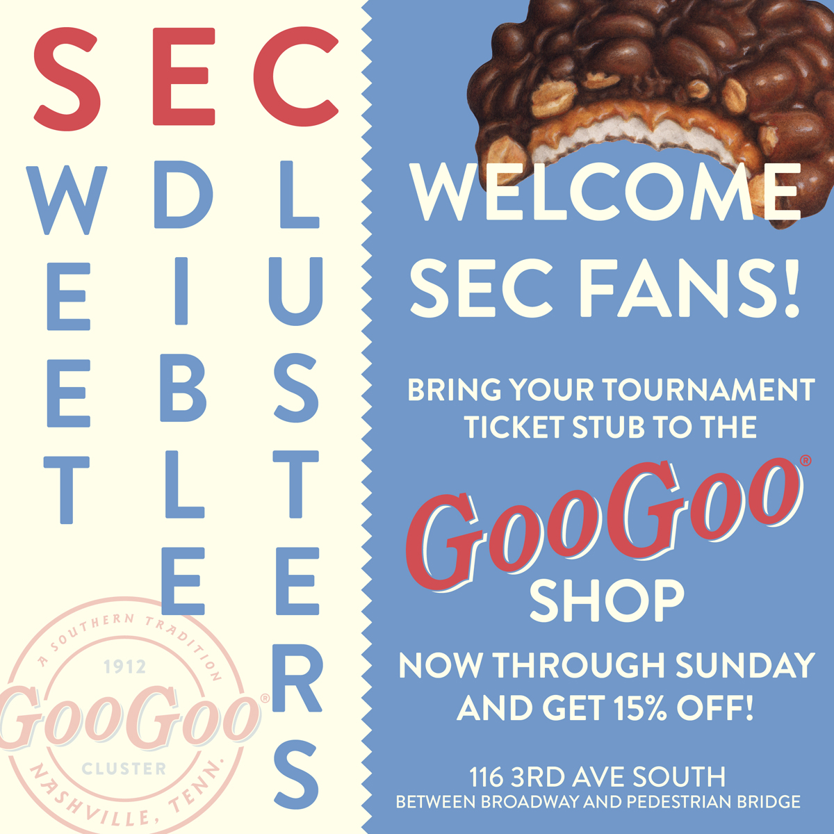 The Goo Goo Shop Welcomes SEC Tournament Fans to Nashville! Image