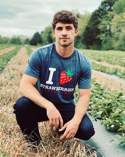 I Love Strawberries (Heather Navy)